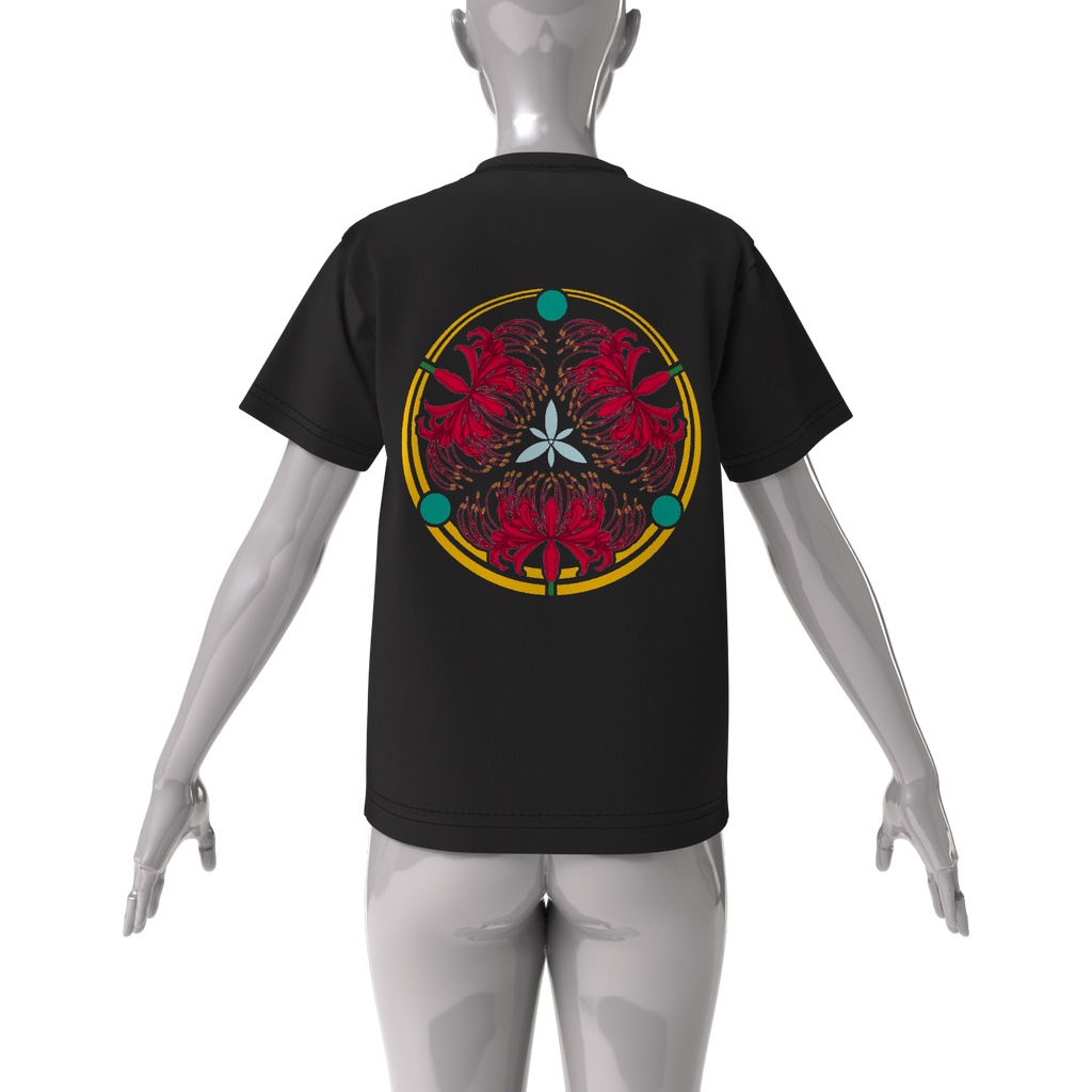 彼岸花の家紋 透 ビッグシルエットTシャツ