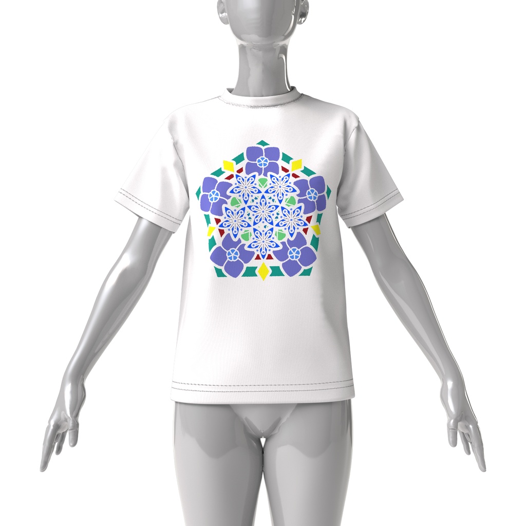 藍姫の家紋 透 ビッグシルエットTシャツ