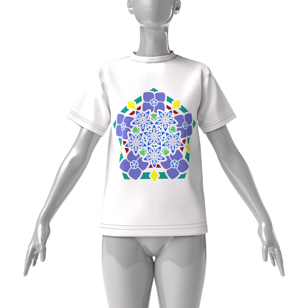 藍姫の家紋 透 ビッグシルエットTシャツ