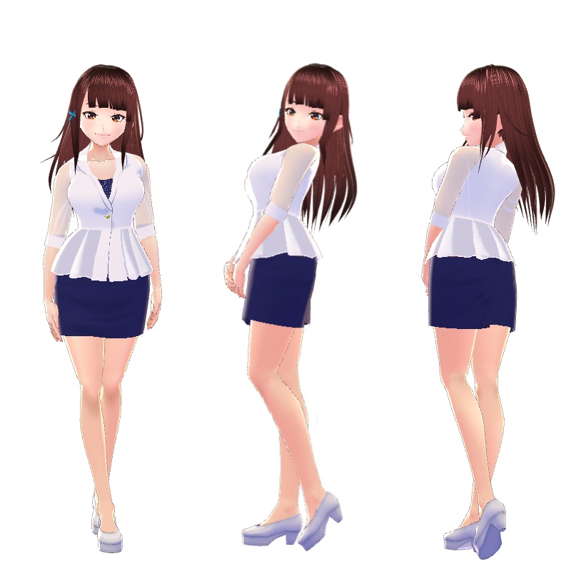 オフィスカジュアル VRoidモデル用 (トップス・スカート・ストッキング )