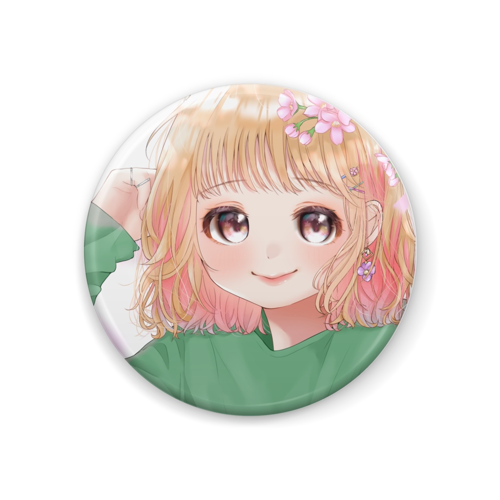 Spring is here.🌸缶バッジ