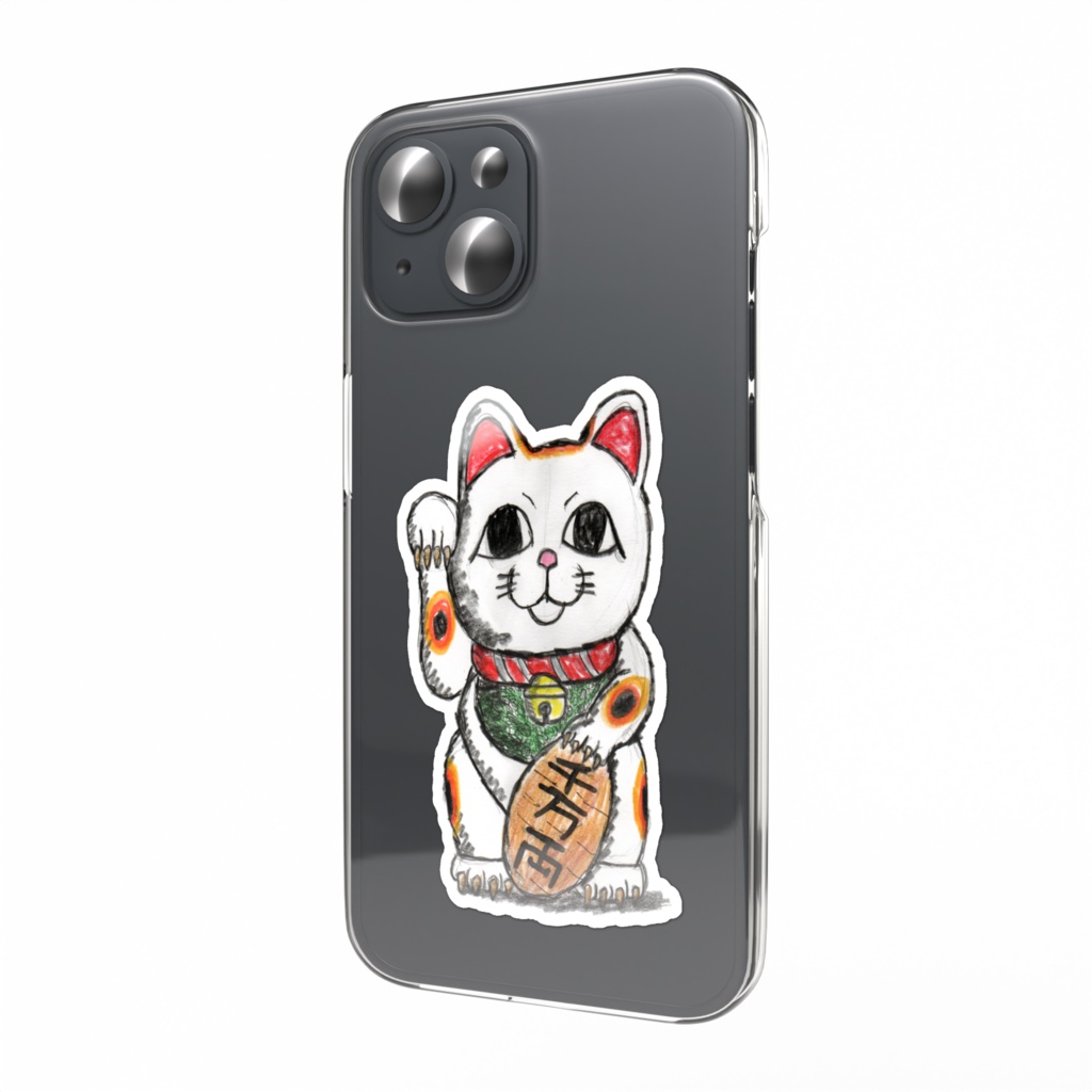 招き猫ステッカー