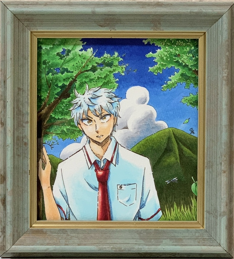 創作イラスト 原画 【移ろうミニ四季紙】