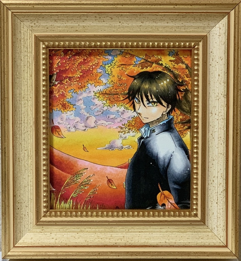 創作イラスト 原画 【移ろうミニ四季紙】