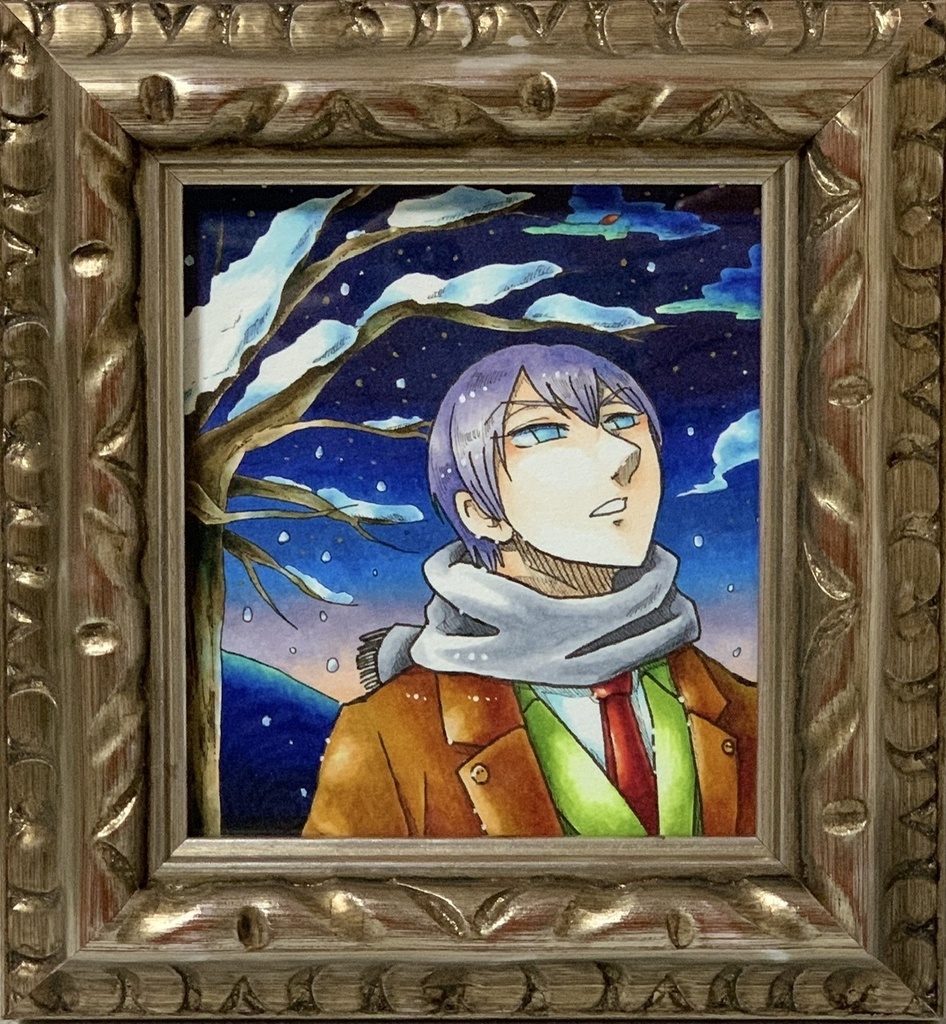 創作イラスト 原画 【移ろうミニ四季紙】