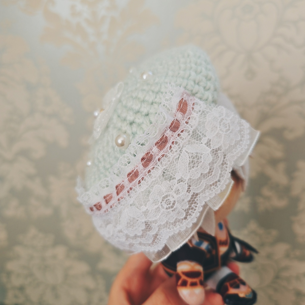 〖ぬい用〗フリルベレー帽