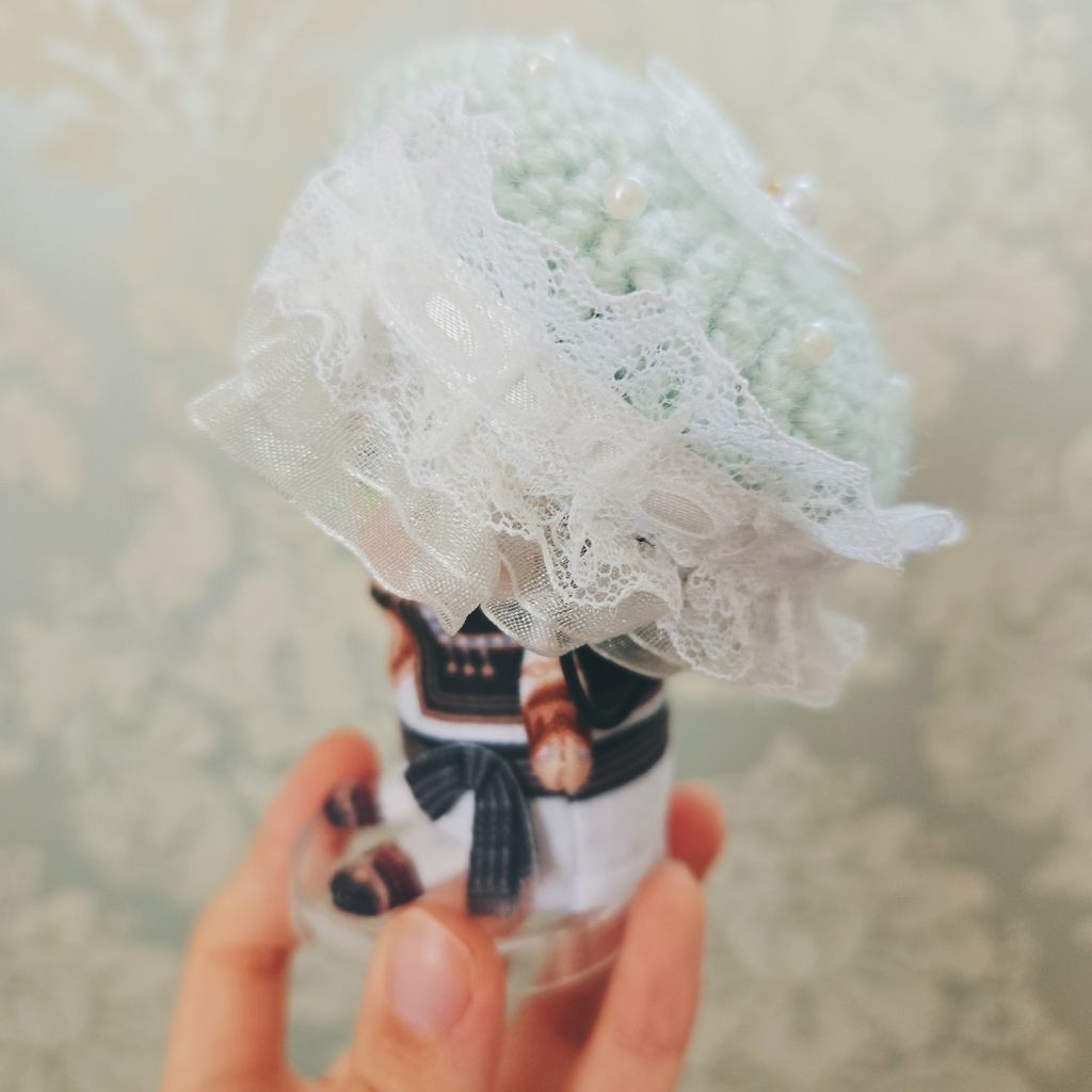 〖ぱぺ用〗フリルベレー帽