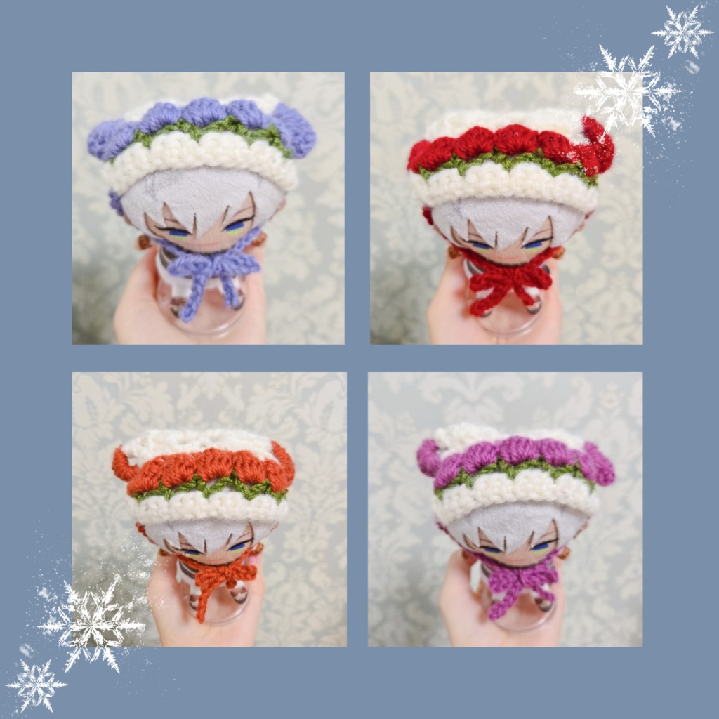 〖ぱぺ用〗冬毛糸ver.チューリップ編みバブーシュカ