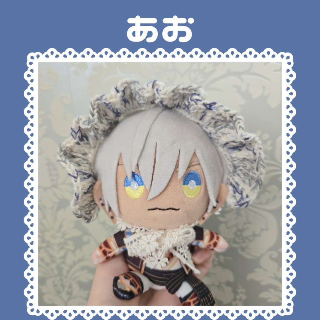 〖ぬい用〗ツイード風レースボンネット