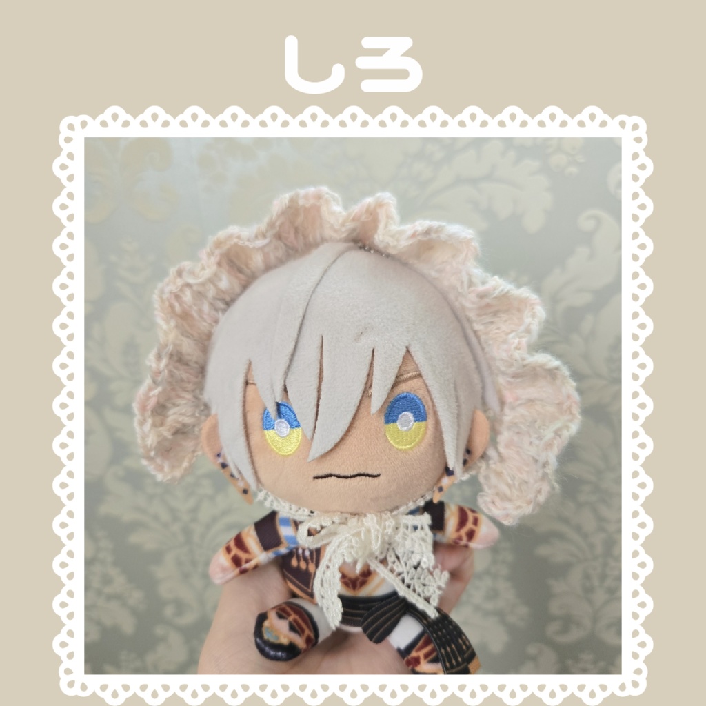 〖ぬい用〗ツイード風レースボンネット