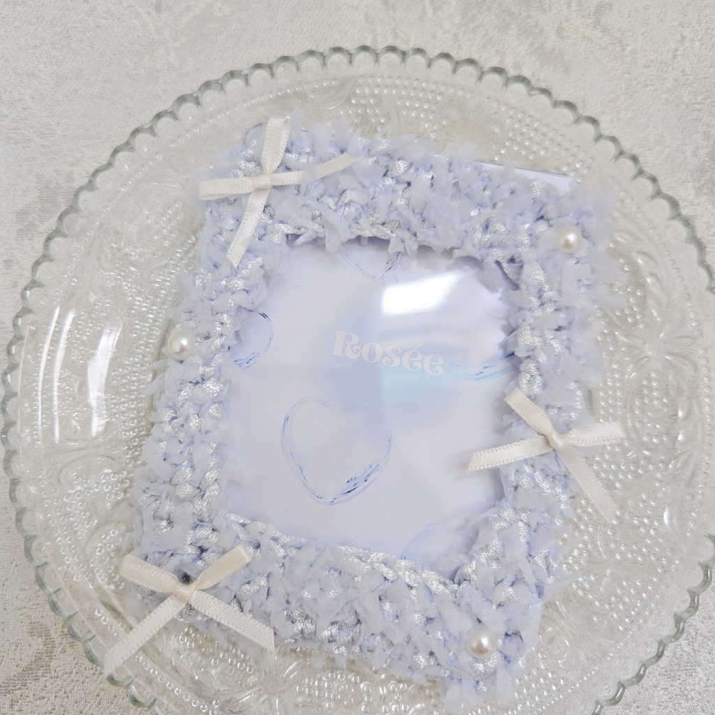 ツイード風引き揃え編みトレカケース