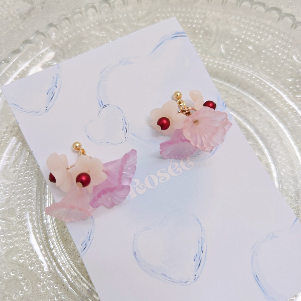 フレンイメージフラワーピアス