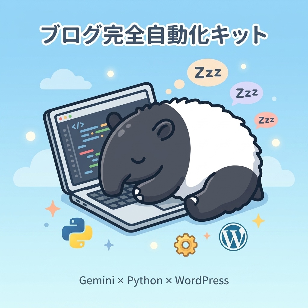 【Python製】Gemini APIでWordPressブログを毎日自動更新するシステム一式(ソースコード+セットアップマニュアル)