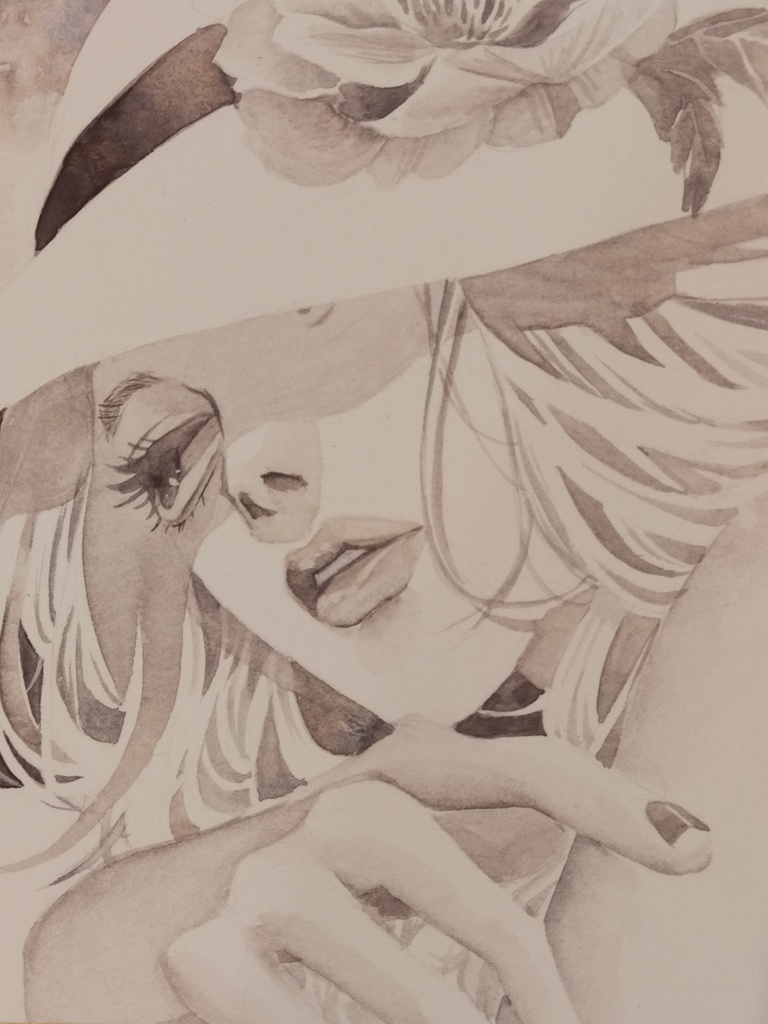 1/4色紙原画　ONECOLOR