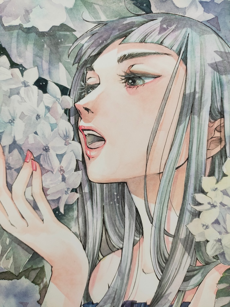 イラスト原画 紫陽花 - shuu511 - BOOTH