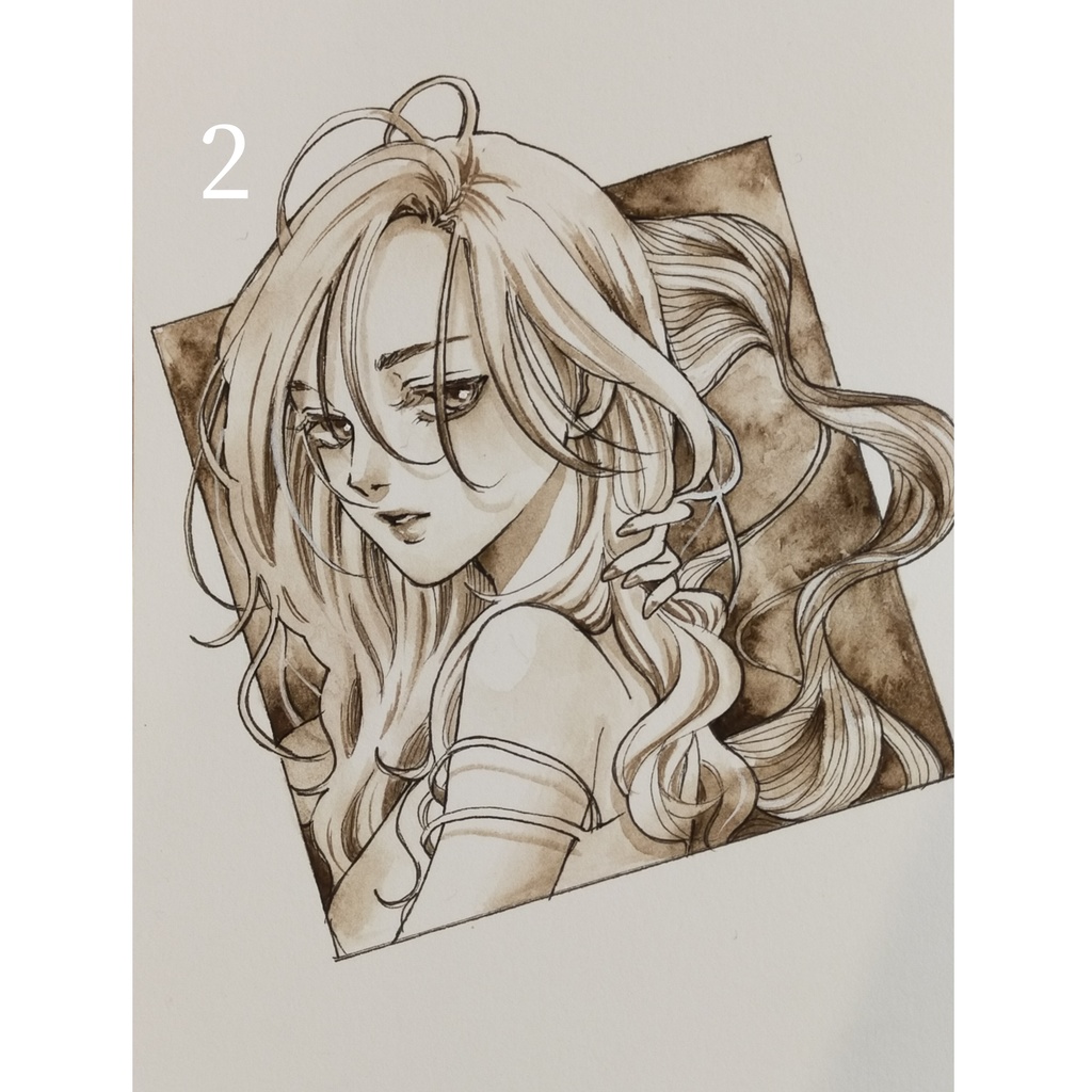 イラスト原画 ポストカード①〜④