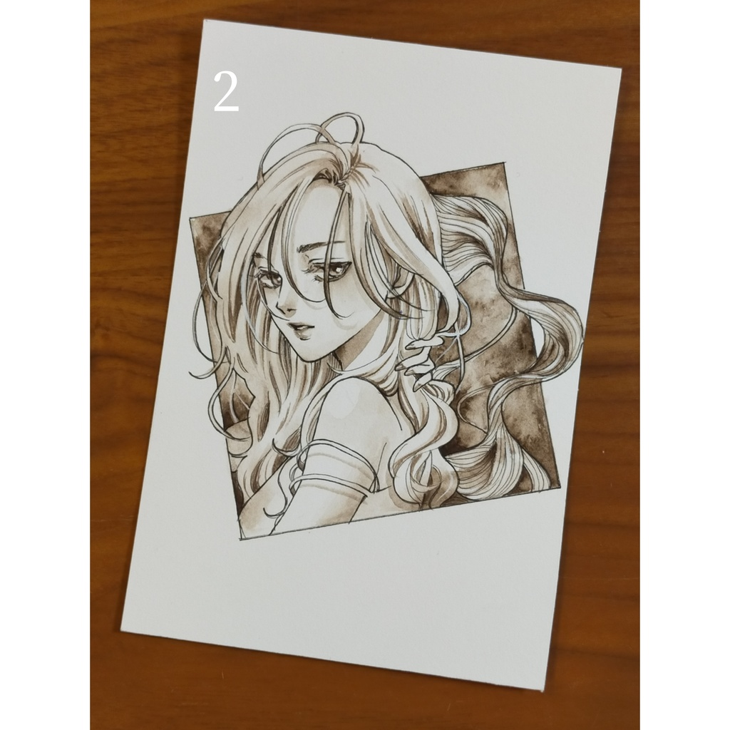 イラスト原画 ポストカード①〜④