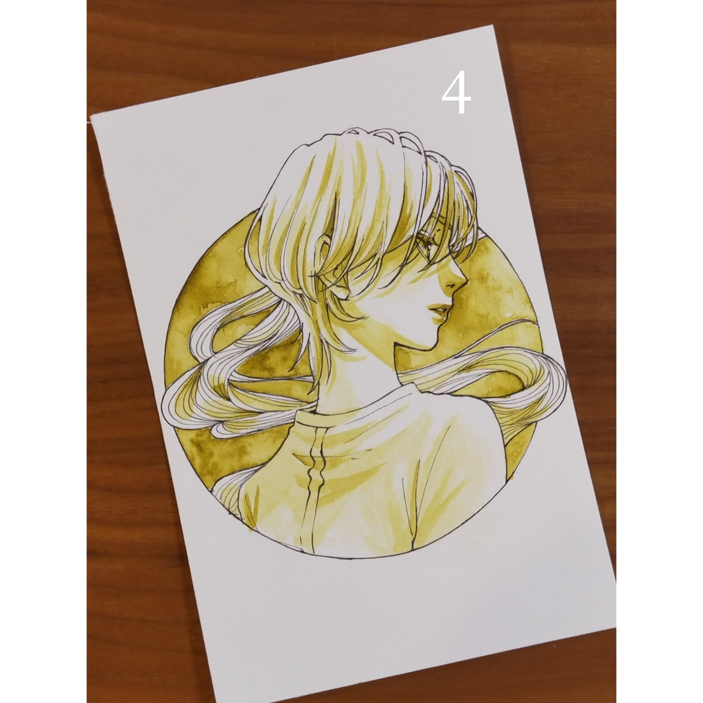 イラスト原画 ポストカード①〜④