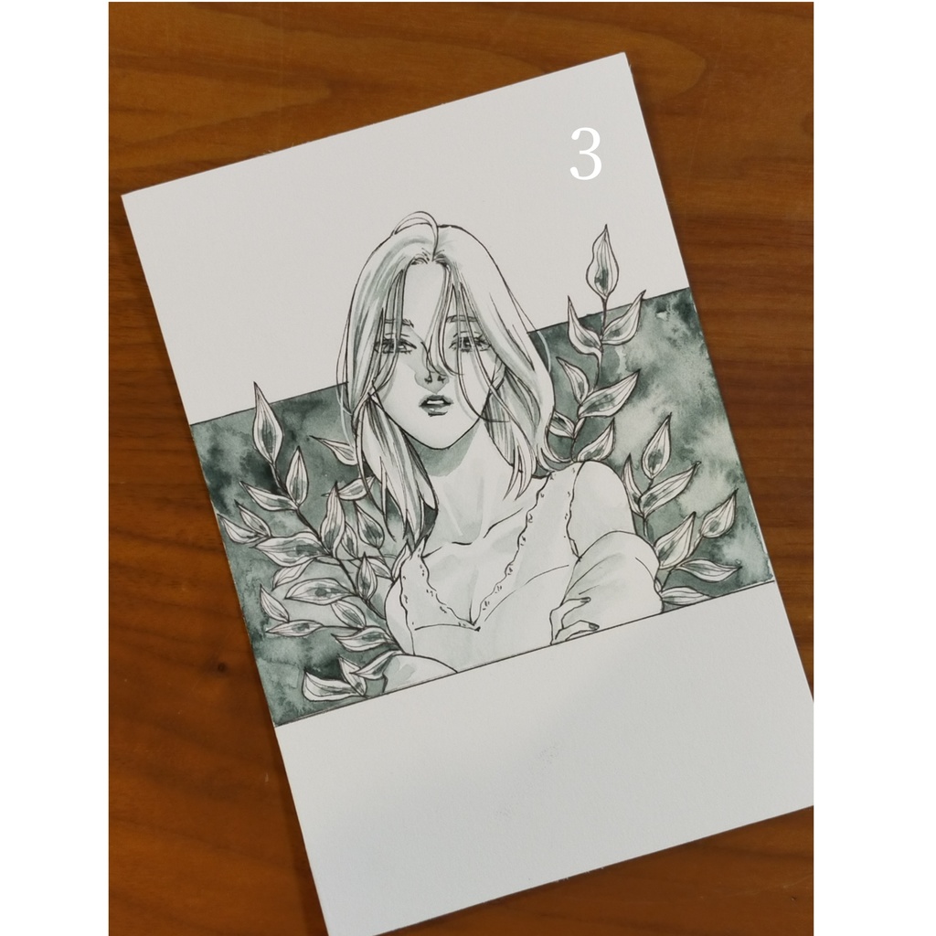 イラスト原画 ポストカード①〜④