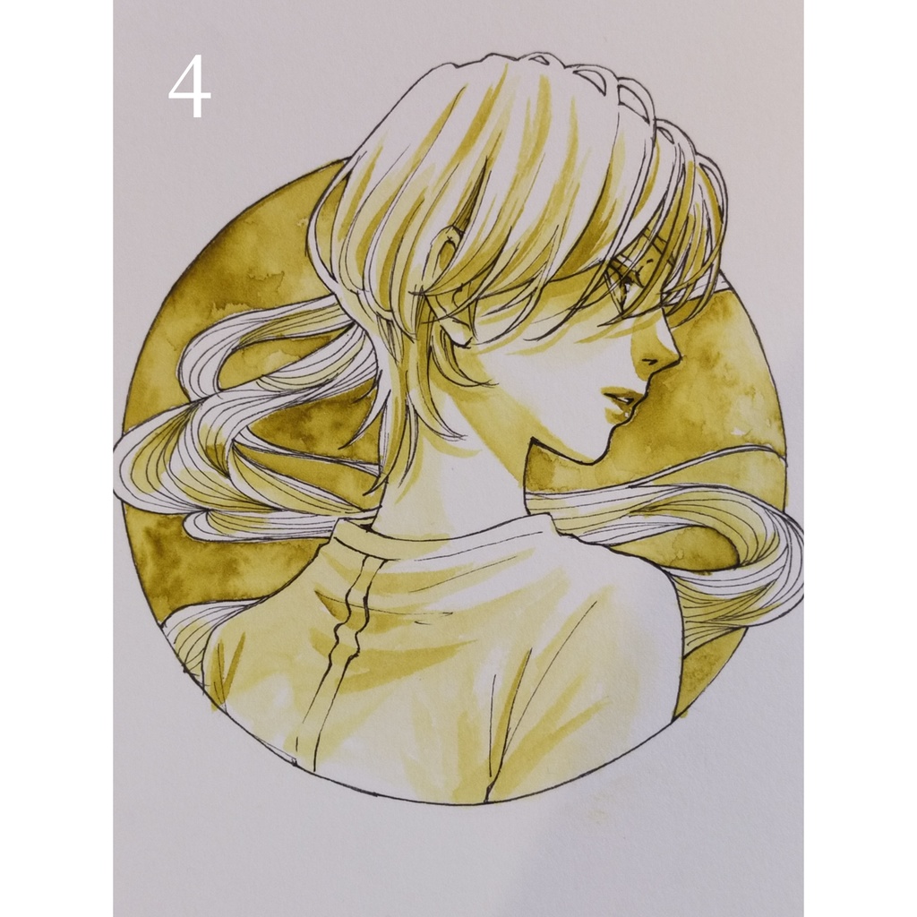 イラスト原画 ポストカード①〜④