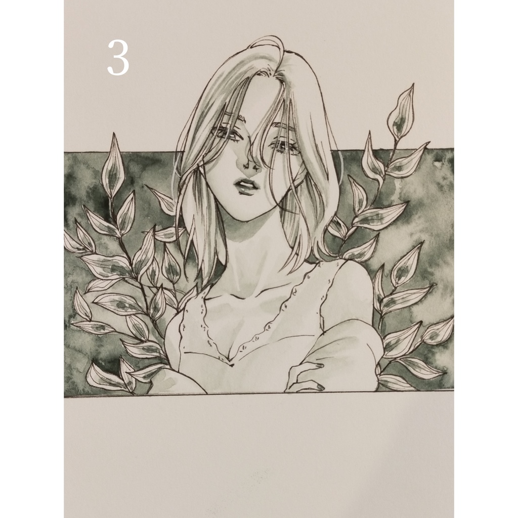 イラスト原画 ポストカード①〜④