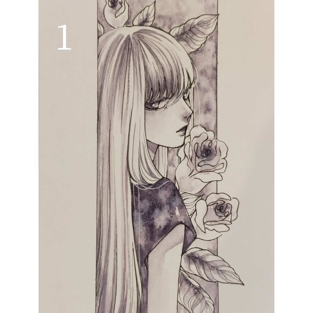 イラスト原画 ポストカード①〜④