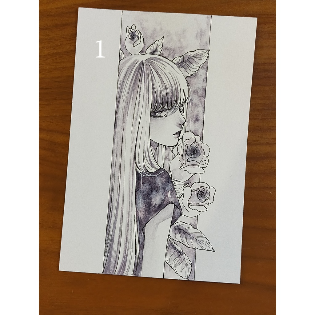 イラスト原画 ポストカード①〜④