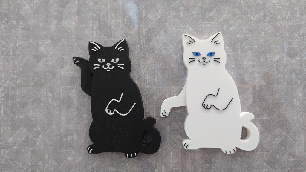 手が動く猫マグネット