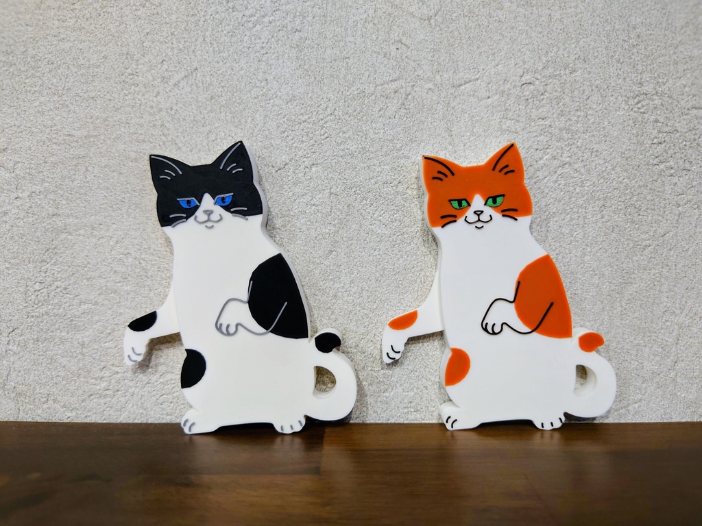 手が動く猫マグネット