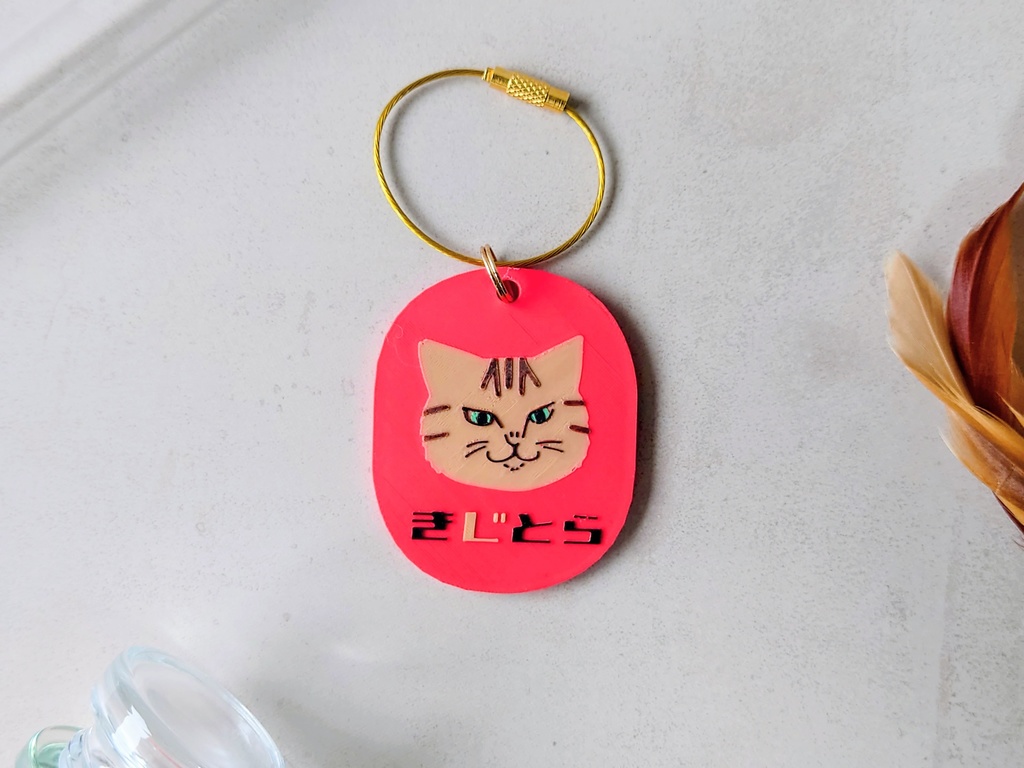 ふてぶて猫タグキーホルダー