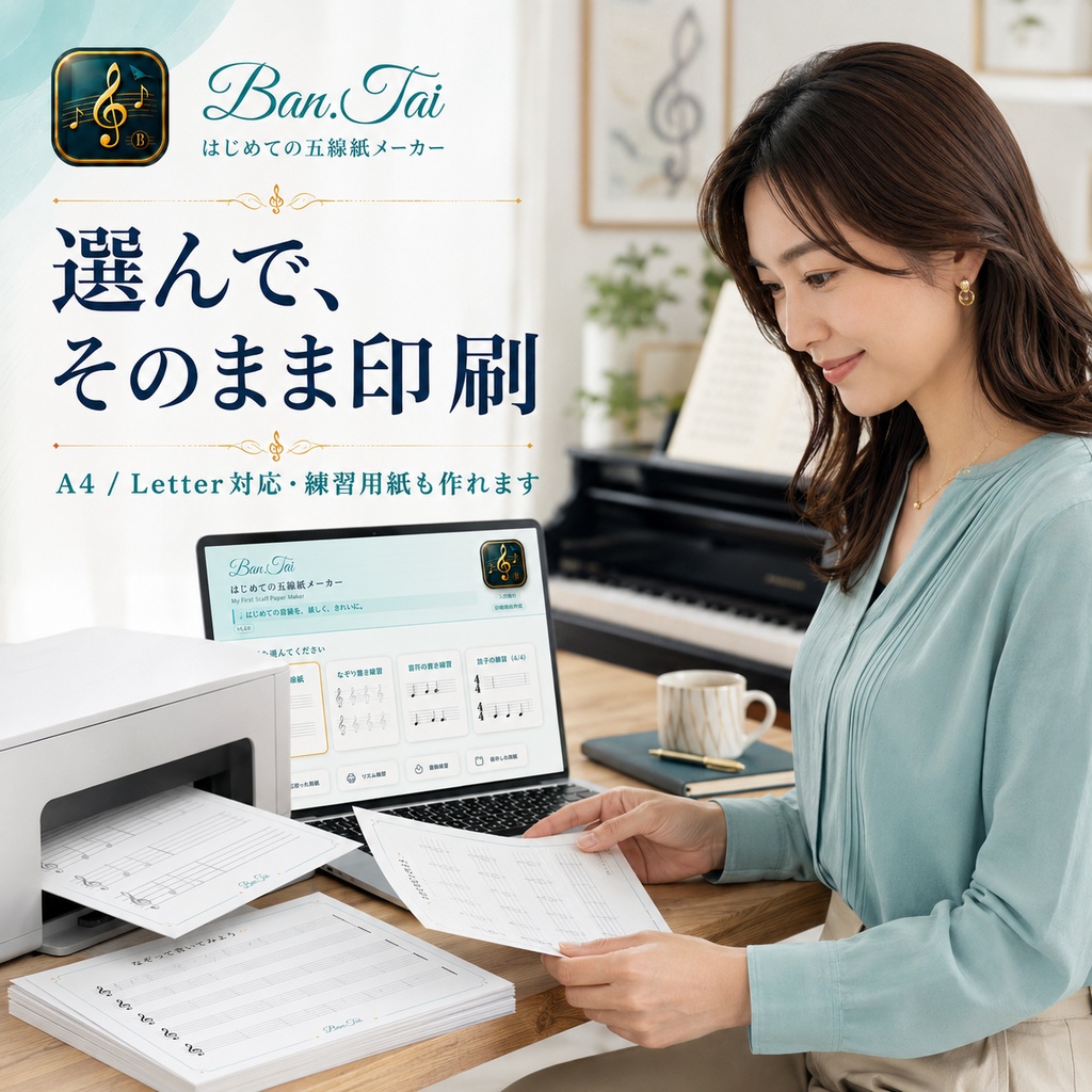 Ban.Tai はじめての五線紙メーカー v2.0.0