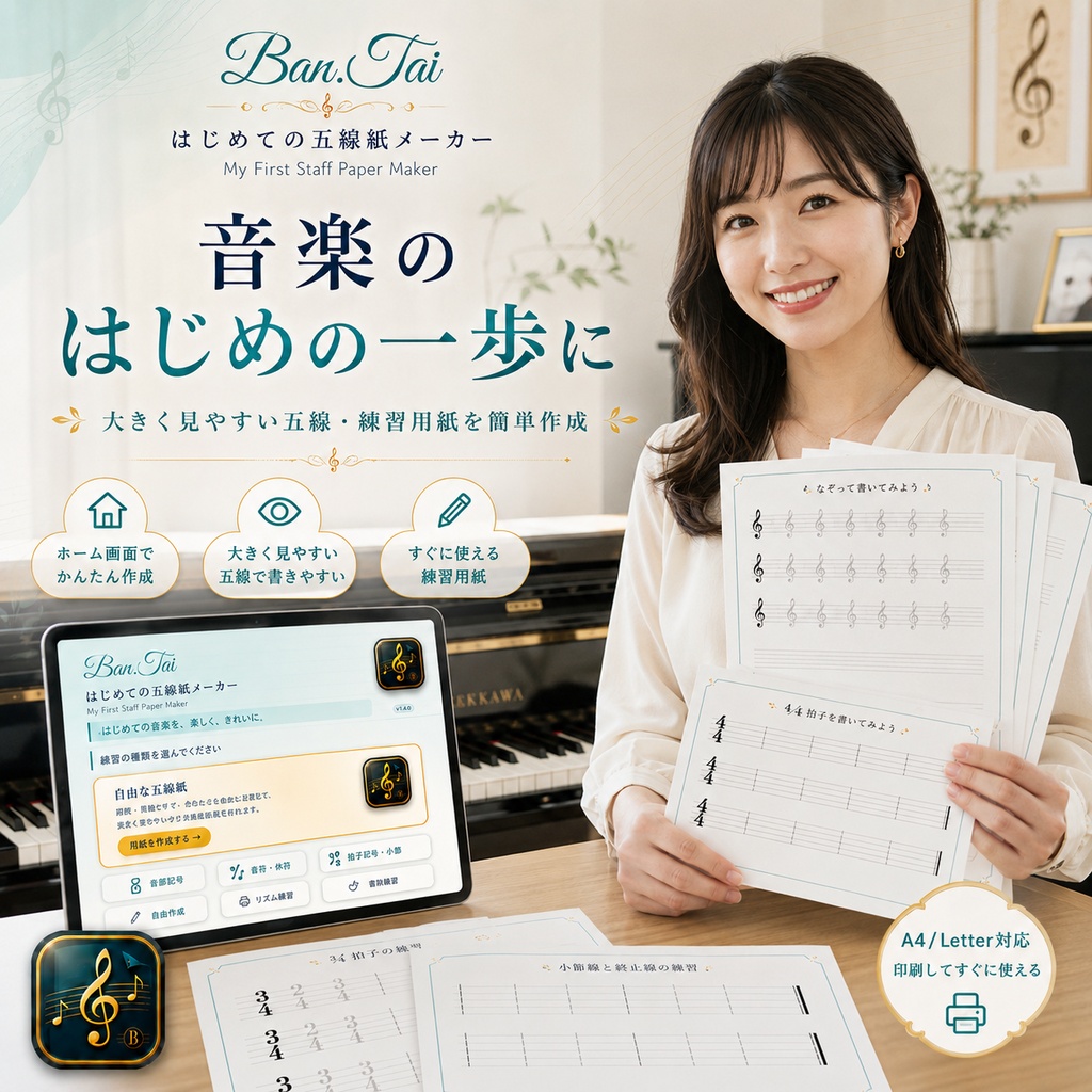 Ban.Tai はじめての五線紙メーカー v2.0.0