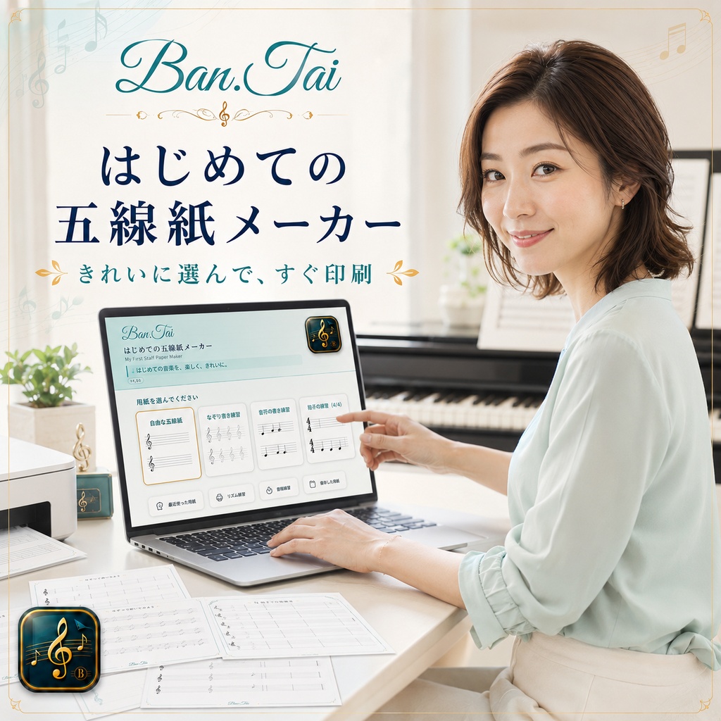 Ban.Tai はじめての五線紙メーカー v2.0.0