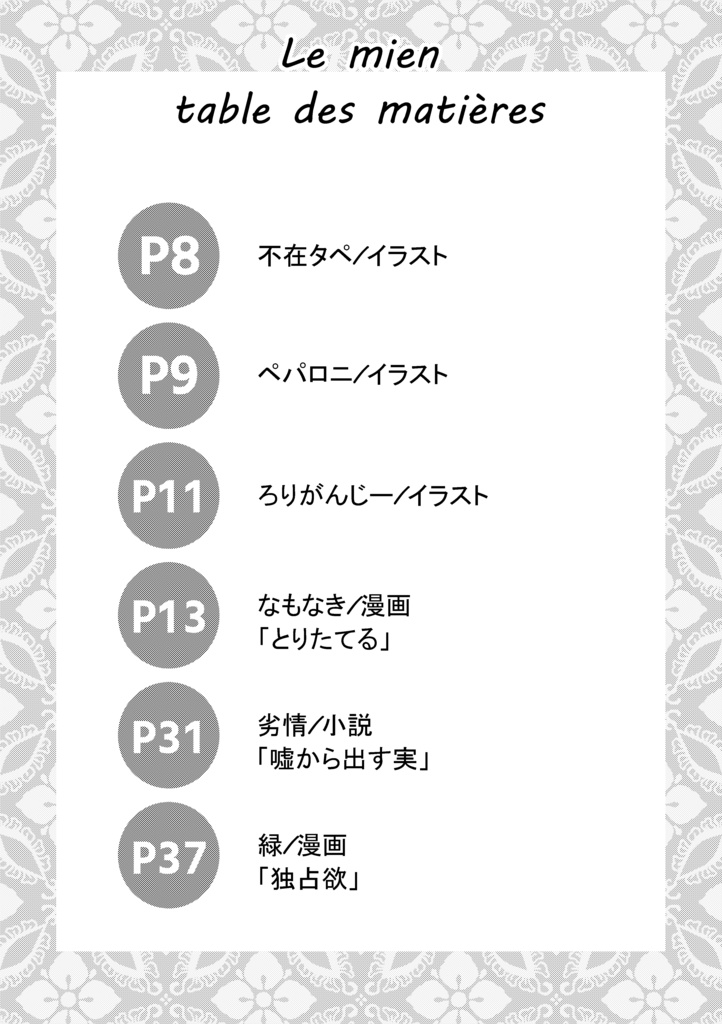 Le mien 【鰐バギアンソロジー】