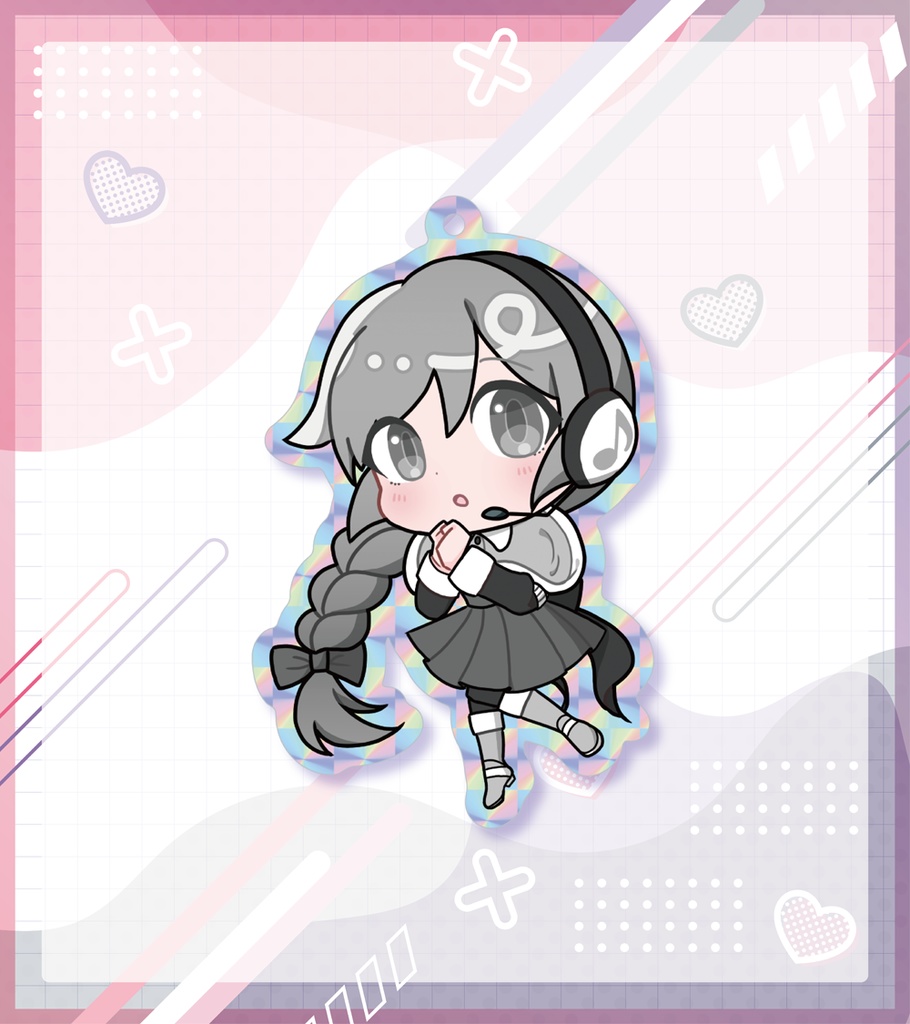 UTAU三人娘+ユフさん ホログラムアクリルキーホルダー