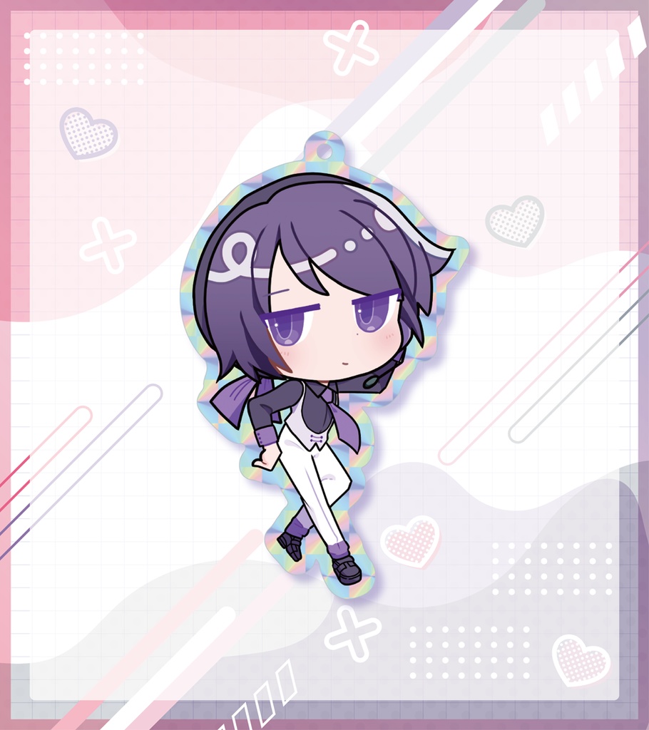 UTAU三人娘+ユフさん ホログラムアクリルキーホルダー