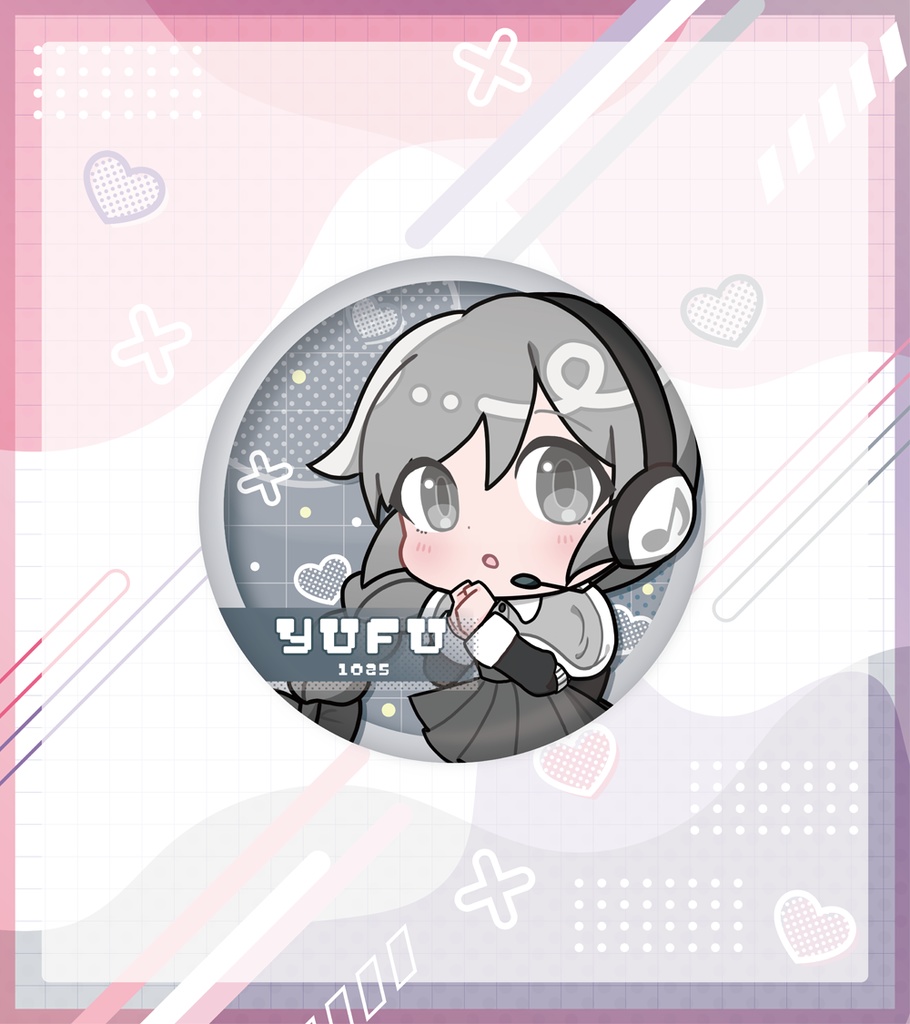 UTAU三人娘+ユフさん 57mm缶バッジ