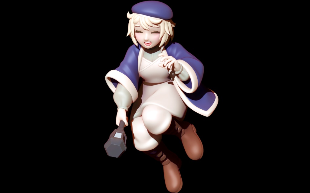 ダンジョン飯 - ファリン3Dプリント用STL