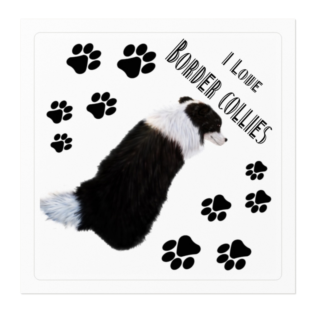ボーダーコリーシンプルステッカー