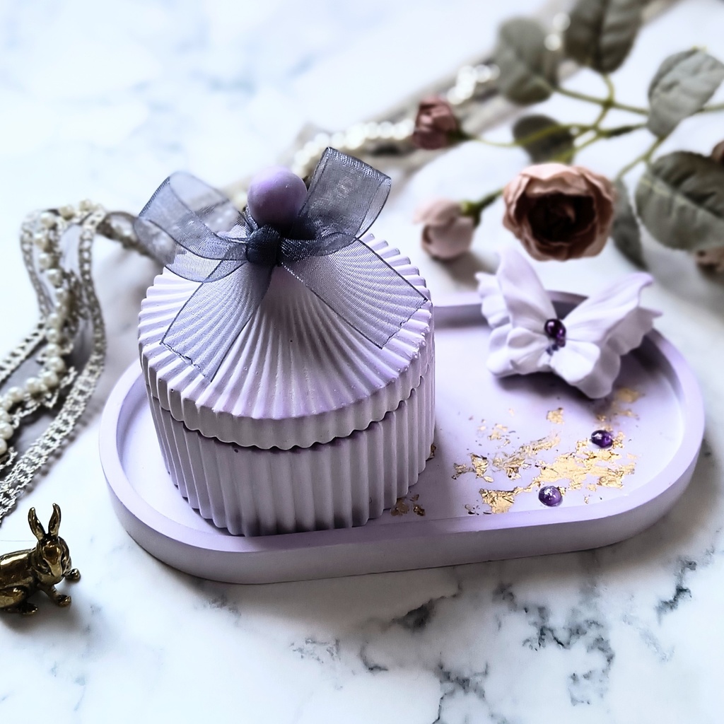 自分へのプチギフトにも♪【鬼滅概念】胡蝶しのぶイメージ インテリアセット（アロマストーン・トレー・小物入れ）