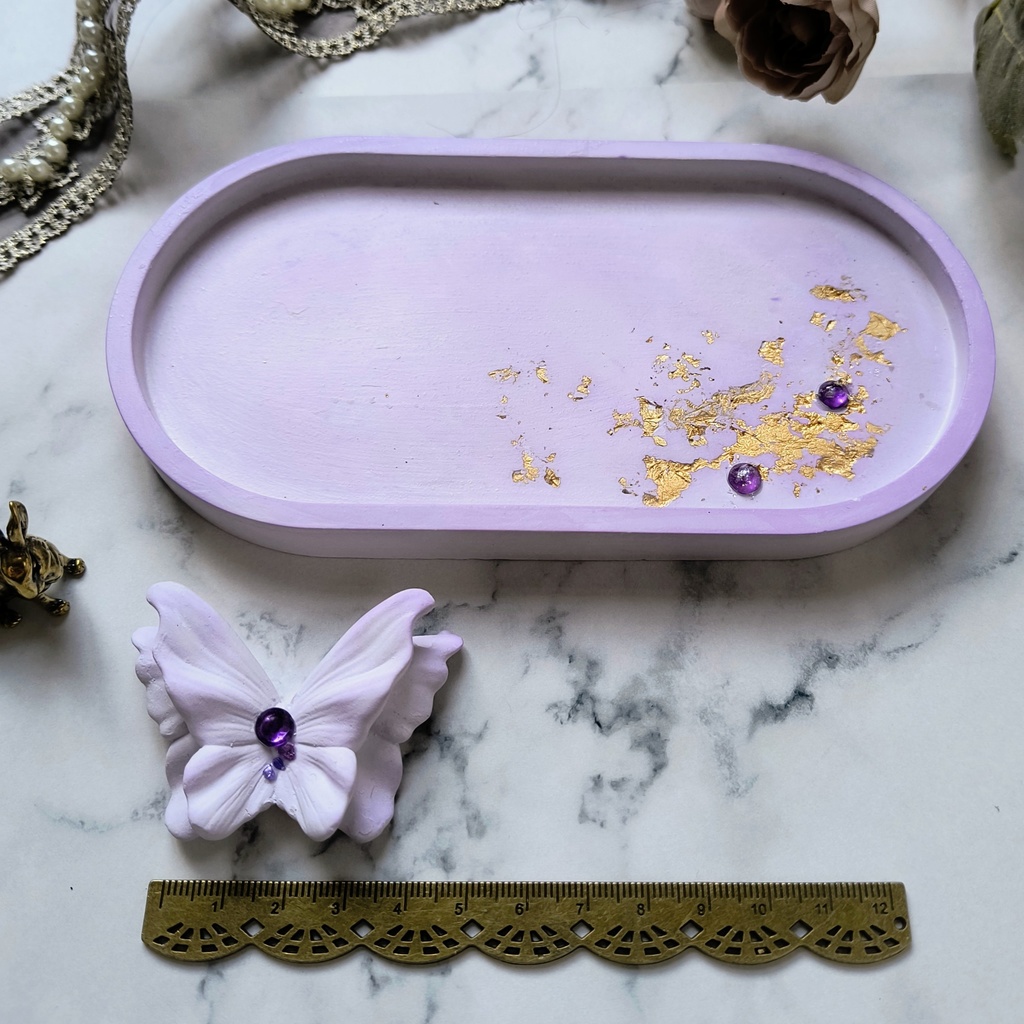 自分へのプチギフトにも♪【鬼滅概念】胡蝶しのぶイメージ インテリアセット(アロマストーン・トレー・小物入れ)