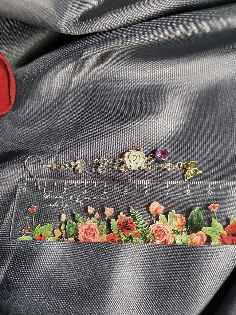 氷華と胡蝶の調べ | 概念イメージアクセサリーセット(ピアス&二連ネックレス)