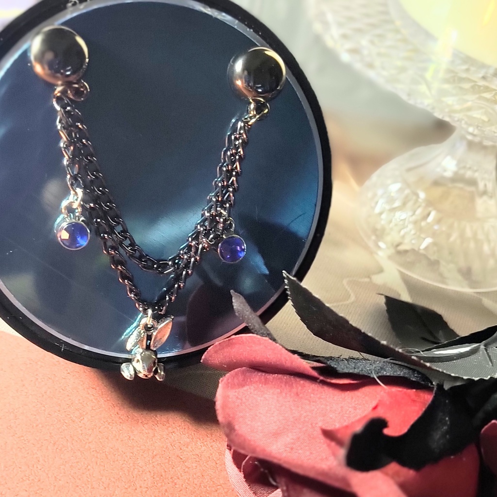 【概念4点セット】蝶と雪とうさぎのチャーム(しのぶ・猗窩座・義勇イメージ)