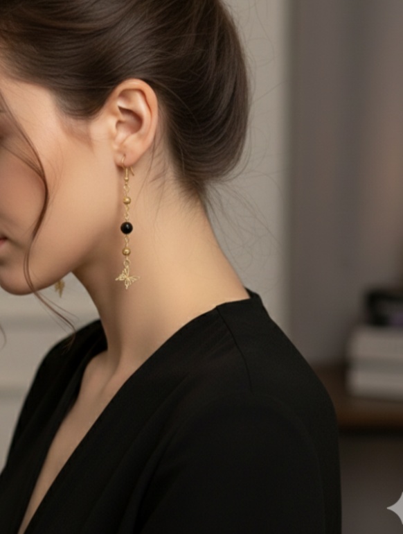 【概念】黄金に舞う胡蝶と氷晶のピアス（童磨×胡蝶しのぶイメージ）