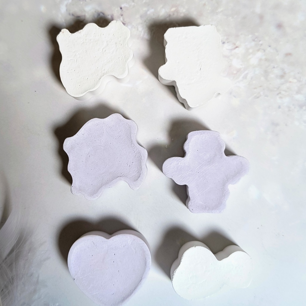 推し活を彩る♪ メッセージ アロマストーン 6種セット ホワイト&ラベンダー