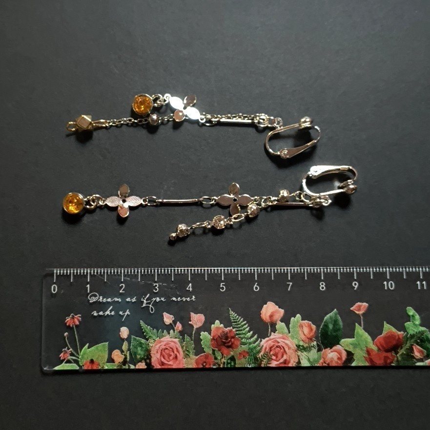 【鬼滅イメージ】霹靂の閃光・耳飾り&ネックレスセット(おまけチャーム付き)