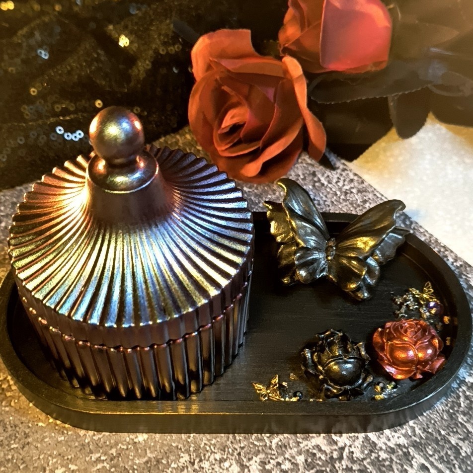 【訳あり・アウトレット】胡蝶しのぶイメージ 蝶と薔薇の幻想インテリアセット(撥水コーティング済)