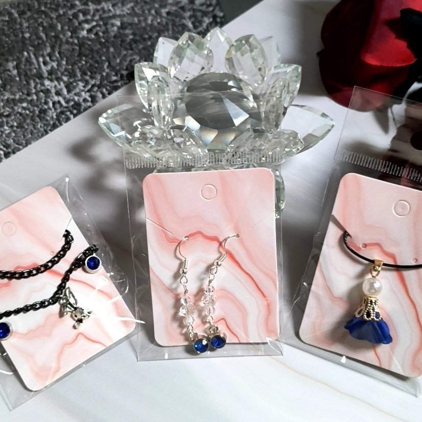 【概念アクセサリー】静かなる水面 - 義勇イメージのアクセサリーセット(イヤリング変更可)