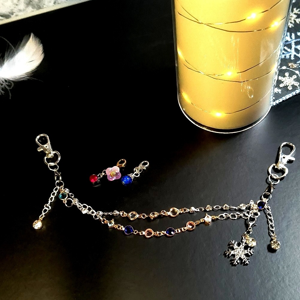 百年の後も、隣で。3way多機能バッグチャーム /花と雪の誓い(概念イメージ)