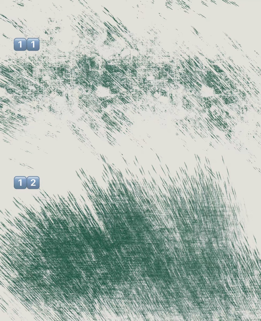 Procreateのライン効果の高密度 ブラシ12本